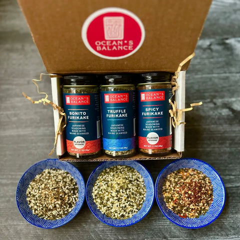 Ocean's Balance Furikake Trio Gift Set – Artisan Japanese Seasoning | Made in USA Ocean's Balance  Furikake
