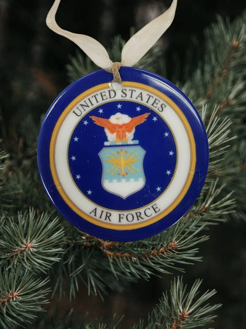 Officially Licensed 3-Inch Military Branch Ornaments – Personalized Ceramic Christmas Decor | Made in USA Michelle Marie Boutique  Ornament