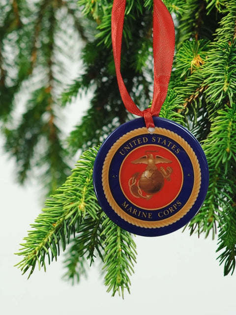 Officially Licensed 3-Inch Military Branch Ornaments – Personalized Ceramic Christmas Decor | Made in USA Michelle Marie Boutique  Ornament