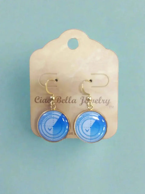 Officially Licensed Air Force Sterling Silver Earrings – Round Emblem Designs | Handmade Patriotic Jewelry | Made in USA Michelle Marie Boutique  Earrings