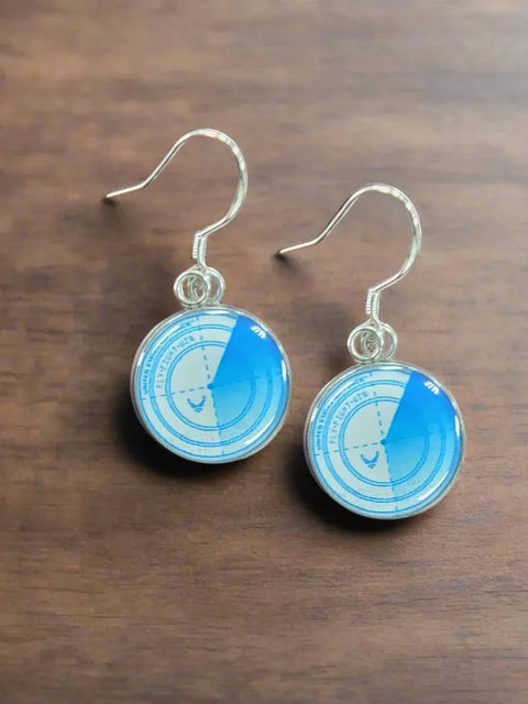 Officially Licensed Air Force Sterling Silver Earrings – Round Emblem Designs | Handmade Patriotic Jewelry | Made in USA Michelle Marie Boutique  Earrings