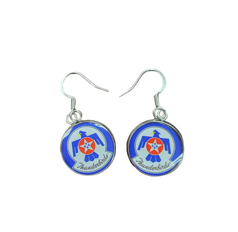 Officially Licensed Air Force Sterling Silver Earrings – Round Emblem Designs | Handmade Patriotic Jewelry | Made in USA Michelle Marie Boutique  Earrings