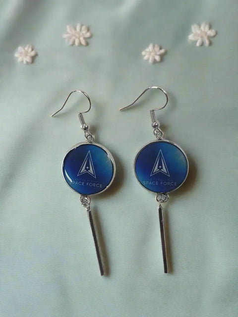 Officially Licensed Military Charm Earrings – Stainless Steel Hooks – Army, Air Force, Marine Corps | Made in USA Durable Design Michelle Marie Boutique  Earrings