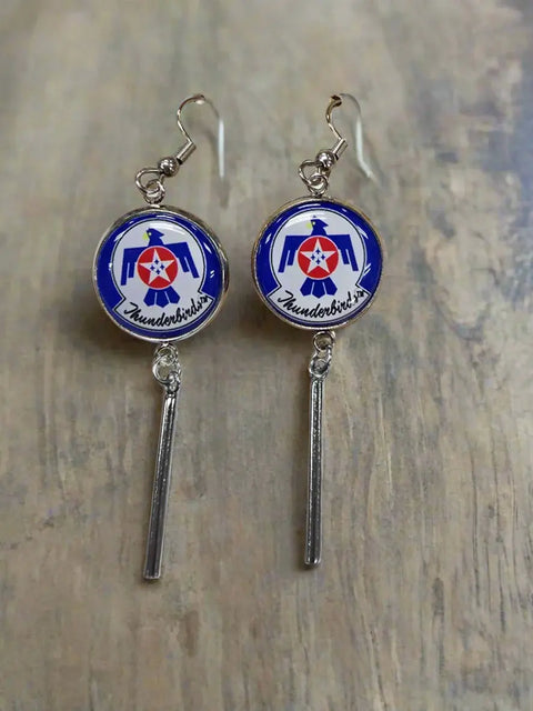 Officially Licensed Military Charm Earrings – Stainless Steel Hooks – Army, Air Force, Marine Corps | Made in USA Durable Design Michelle Marie Boutique  Earrings