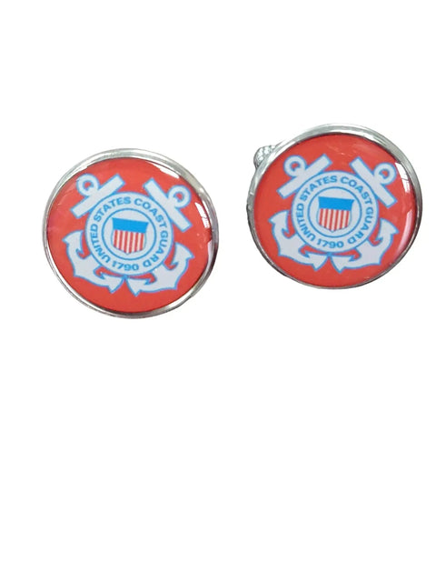 Officially Licensed Military Cufflinks – Stainless Steel 0.75 Inch Logo – All U.S. Branches | Made in USA Michelle Marie Boutique  Cuff links