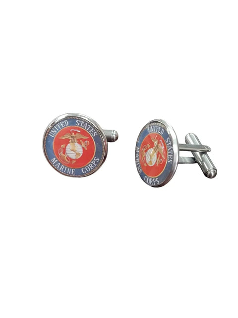 Officially Licensed Military Cufflinks – Stainless Steel 0.75 Inch Logo – All U.S. Branches | Made in USA Michelle Marie Boutique  Cuff links