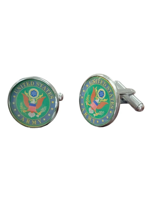 Officially Licensed Military Cufflinks – Stainless Steel 0.75 Inch Logo – All U.S. Branches | Made in USA Michelle Marie Boutique  Cuff links
