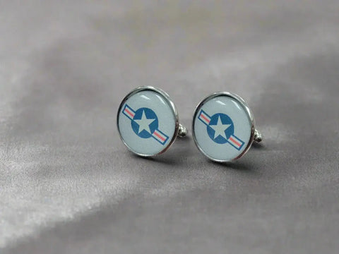 Officially Licensed Military Cufflinks – Stainless Steel 0.75 Inch Logo – All U.S. Branches | Made in USA Michelle Marie Boutique  Cuff links