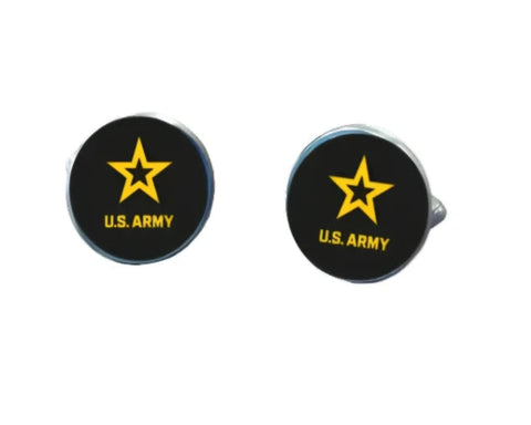 Officially Licensed Military Cufflinks – Stainless Steel 0.75 Inch Logo – All U.S. Branches | Made in USA Michelle Marie Boutique  Cuff links