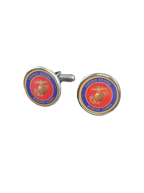 Officially Licensed Military Cufflinks – Stainless Steel 0.75 Inch Logo – All U.S. Branches | Made in USA Michelle Marie Boutique  Cuff links
