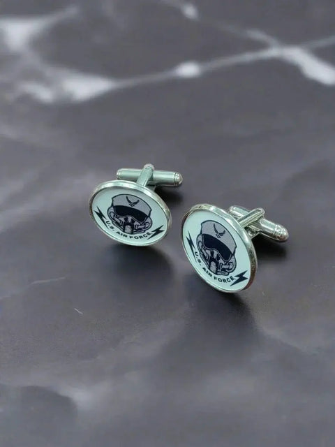 Officially Licensed Military Cufflinks – Stainless Steel 0.75 Inch Logo – All U.S. Branches | Made in USA Michelle Marie Boutique  Cuff links