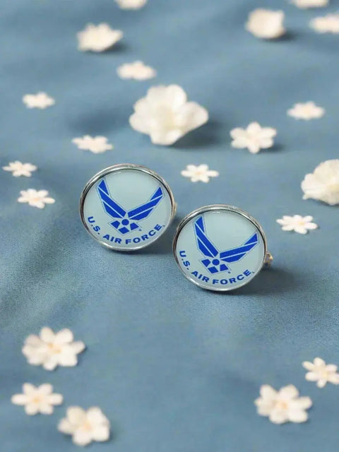 Officially Licensed Military Cufflinks – Stainless Steel 0.75 Inch Logo – All U.S. Branches | Made in USA Michelle Marie Boutique  Cuff links