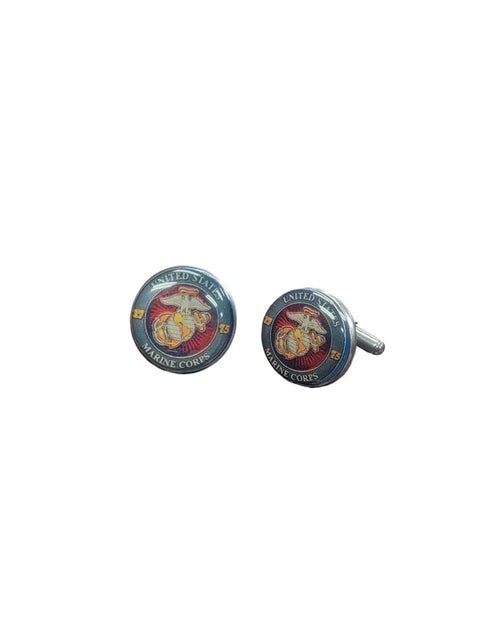 Officially Licensed Military Cufflinks – Stainless Steel 0.75 Inch Logo – All U.S. Branches | Made in USA Michelle Marie Boutique  Cuff links