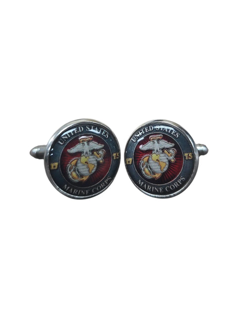 Officially Licensed Military Cufflinks – Stainless Steel 0.75 Inch Logo – All U.S. Branches | Made in USA Michelle Marie Boutique  Cuff links