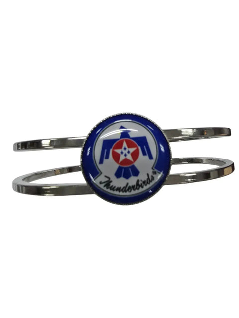 Officially Licensed Military Industrial Cuff Bracelet, Stainless Steel, Hinge Open and Closure Mechanism, Durable and Long Lasting, Comfortable Fit Michelle Marie Boutique  Bracelet