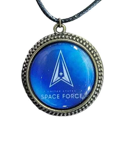 Officially Licensed Military Logo Pendant Necklaces – Army Navy Space Force Marines Gifts | Made in USA | Durable Black Cording Michelle Marie Boutique  Necklace
