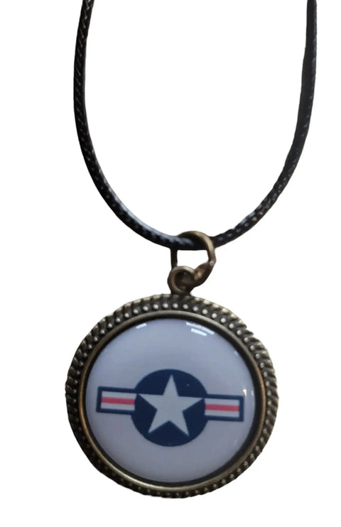 Officially Licensed Military Logo Pendant Necklaces – Army Navy Space Force Marines Gifts | Made in USA | Durable Black Cording Michelle Marie Boutique  Necklace