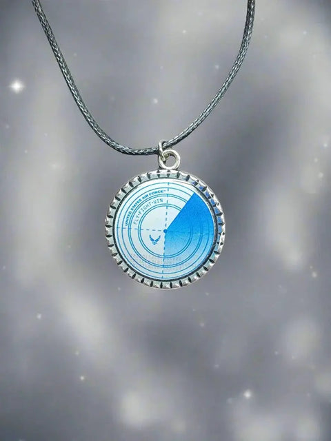 Officially Licensed Military Logo Pendant Necklaces – Army Navy Space Force Marines Gifts | Made in USA | Durable Black Cording Michelle Marie Boutique  Necklace
