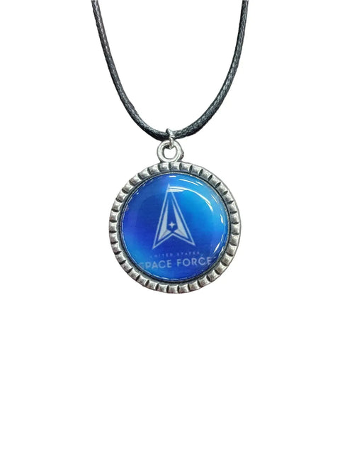 Officially Licensed Military Logo Pendant Necklaces – Army Navy Space Force Marines Gifts | Made in USA | Durable Black Cording Michelle Marie Boutique  Necklace