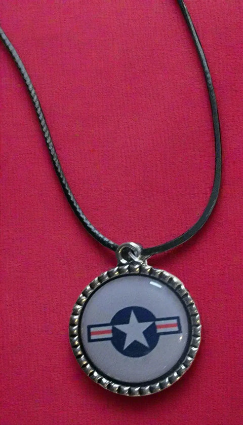 Officially Licensed Military Logo Pendant Necklaces – Army Navy Space Force Marines Gifts | Made in USA | Durable Black Cording Michelle Marie Boutique  Necklace
