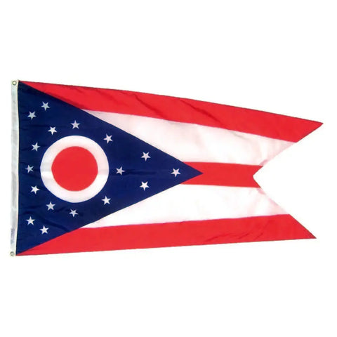 Ohio State Flag - 100% Made in USA Freedom Flag and Pole 