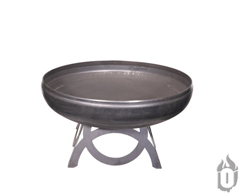 Liberty Outdoor Fire Pit With Curved Metal Base – Handmade Ohio Flame | Made in USA Ohio Flame  Fire Pits