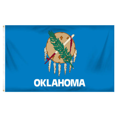 Oklahoma State Flag 200 Denier Outdoor Nylon with UV Resistant SolarGuard Dyes – Durable Pride | Made in USA Freedom Flag and Pole 