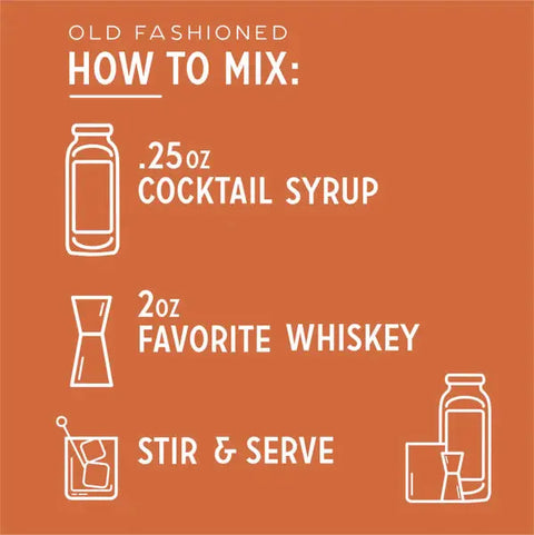 Old Fashioned Cocktail Syrup Simple Times Mixers 
