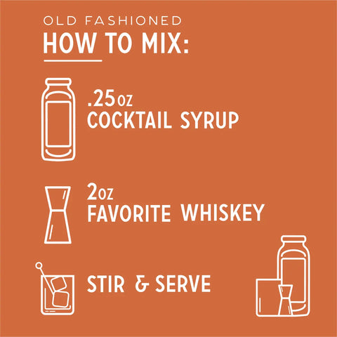 Old Fashioned Cocktail Syrup – Handmade Natural Mixer | Made in USA Premium Ingredients Simple Times Mixers 