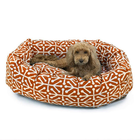 Orthopedic Bagel Dog Bed – Durable Supportive Pet Lounge | Made in USA Majestic Pet 