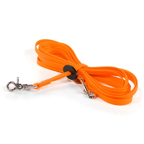 Orange Training Leash 15 to 30 Feet – Durable Long Dog Check Cord With Leash Keeper | Made in USA Auburn Leathercrafters  item