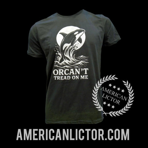 Orcan’t Tread On Me Graphic T-Shirt – Patriotic Sports Fan Tee | 100% Made in USA Cotton American Lictor  T-Shirt