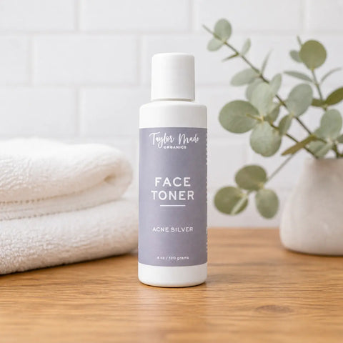 Organic Acne Control Face Toner 4 oz – Sulfate-Free Astringent with Witch Hazel & Colloidal Silver | Made in USA Taylor Made Organics  toner