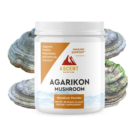 Organic Agarikon Mushroom Mycelium Powder 60g – Respiratory Support Supplement | Made in USA Ascent Nutrition  simple