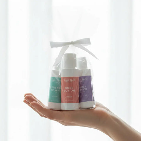 Organic Botanical Lotion Trio Gift Set 2oz – Mindful Self-Care with Essential Oils | Crafted in USA Taylor Made Organics  gift set