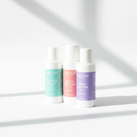 Organic Botanical Lotion Trio Gift Set 2oz – Mindful Self-Care with Essential Oils | Crafted in USA Taylor Made Organics  gift set