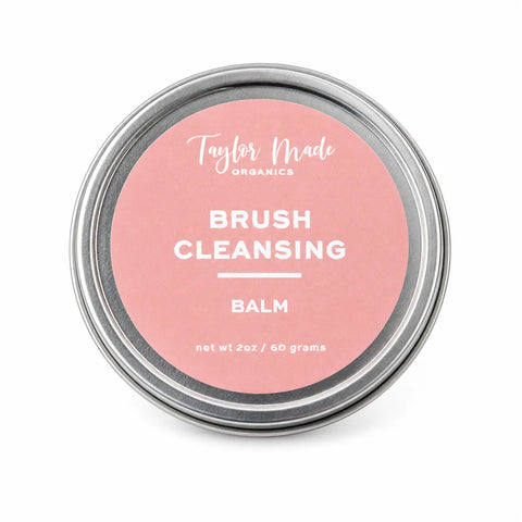 Organic Brush Cleansing Balm 2oz – Sulfate-Free Cosmetic Tool Cleaner with Coconut and Castor Oils | Made in USA Taylor Made Organics  makeup tools