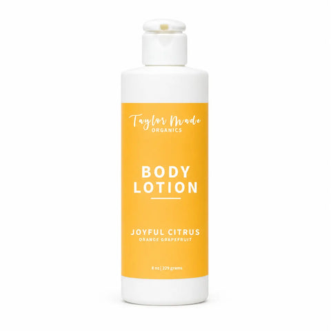 Organic Citrus Body Lotion 8 oz – Hydrating Moisturizer with Orange and Grapefruit Oils | Made in USA Taylor Made Organics  lotion