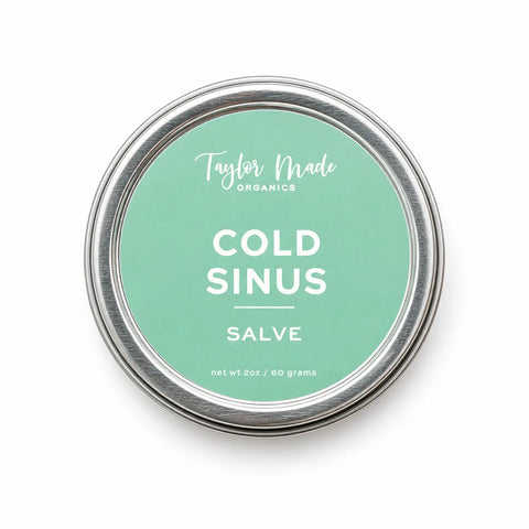Organic Cold and Sinus Relief Salve 2oz – Peppermint Eucalyptus Blend for Respiratory Care | Made in USA Taylor Made Organics  therapeutic salve
