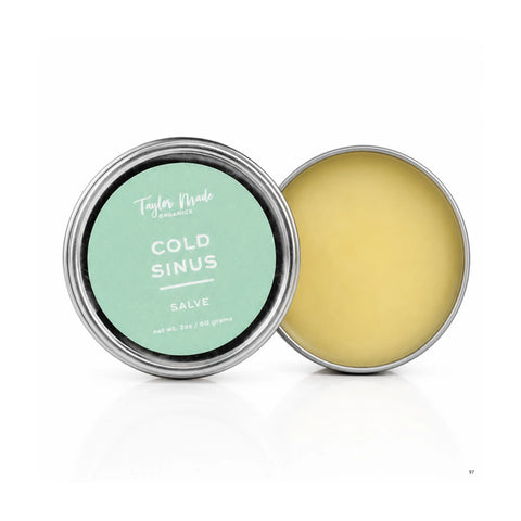 Organic Cold and Sinus Relief Salve 2oz – Peppermint Eucalyptus Blend for Respiratory Care | Made in USA Taylor Made Organics  therapeutic salve