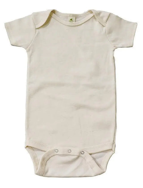 Organic Cotton Baby Bodysuit – Short Sleeve Snappie | Made in USA Spiritex | Sustainable Apparel  Short Sleeve Snappie