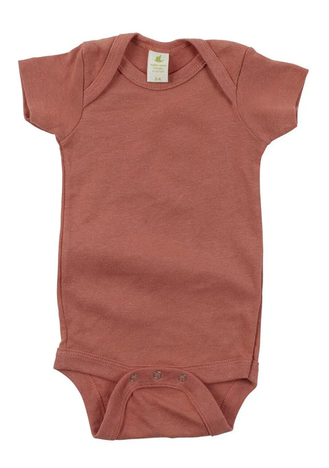 Organic Cotton Baby Bodysuit – Short Sleeve Snappie | Made in USA Spiritex | Sustainable Apparel  Short Sleeve Snappie
