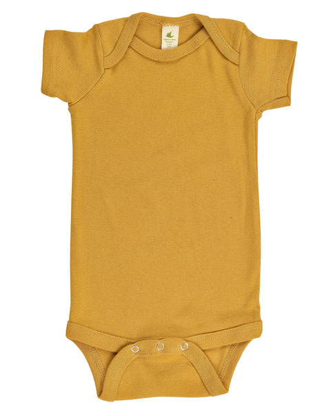 Organic Cotton Baby Bodysuit – Short Sleeve Snappie | Made in USA Spiritex | Sustainable Apparel  Short Sleeve Snappie