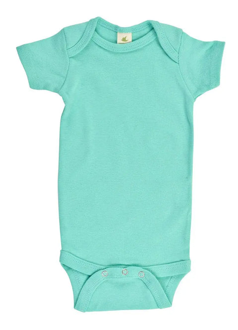 Organic Cotton Baby Bodysuit – Short Sleeve Snappie | Made in USA Spiritex | Sustainable Apparel  Short Sleeve Snappie