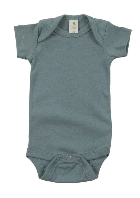 Organic Cotton Baby Bodysuit – Short Sleeve Snappie | Made in USA Spiritex | Sustainable Apparel  Short Sleeve Snappie
