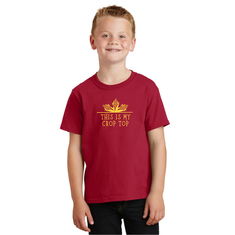 Organic Cotton Crop Tee – Unisex Stretch Vinyl Design | Made in USA Suede Kloth 