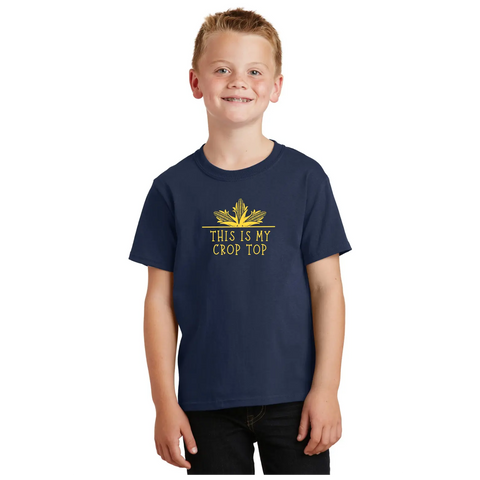 Organic Cotton Crop Tee – Unisex Stretch Vinyl Design | Made in USA Suede Kloth 