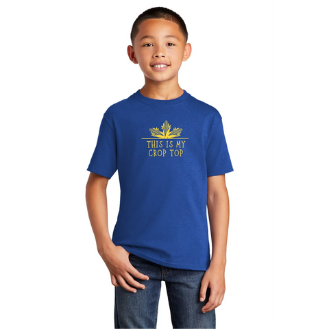 Organic Cotton Crop Tee – Unisex Stretch Vinyl Design | Made in USA Suede Kloth 