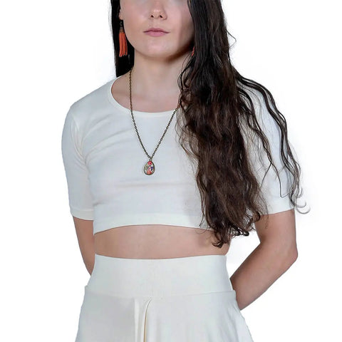 Organic Cotton Crop Top – Soft Baby Rib Knit – Handmade USA | Spiritex Spiritex | Sustainable Apparel  Women's Tees & Tanks