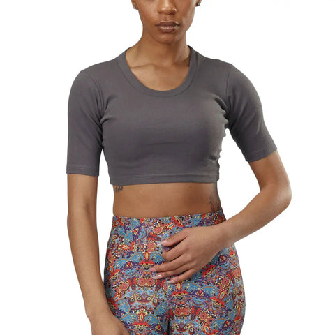 Organic Cotton Crop Top – Soft Baby Rib Knit – Handmade USA | Spiritex Spiritex | Sustainable Apparel  Women's Tees & Tanks